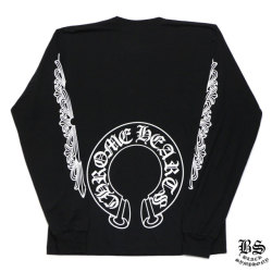 クロムハーツロングTシャツホースシュー&フローラルクロスホワイト