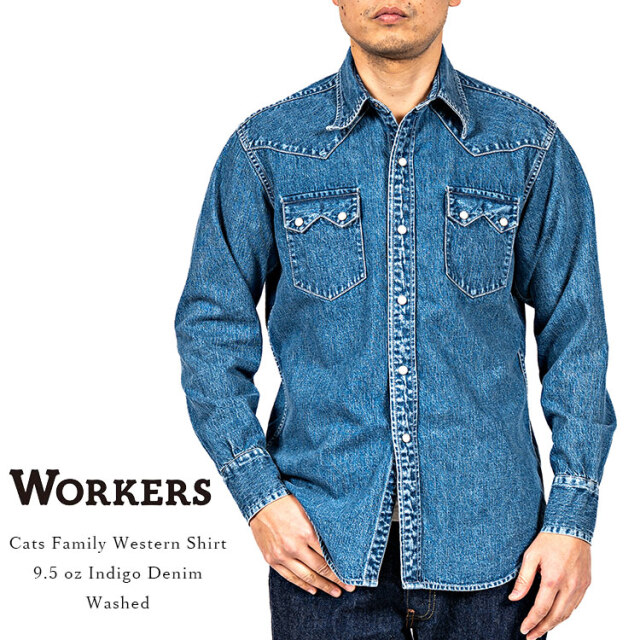 Workers ワーカーズ Cats Family Western Shirt キャッツファミリー