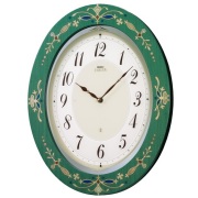 象嵌細工で高級感があふれています！電波掛け時計 プリュマージュM457F