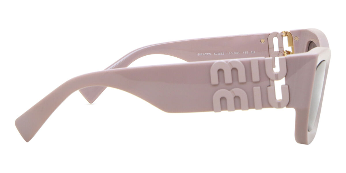 Miu Miu MU09WS 17C6X1 ウェリントン ピンク サングラス