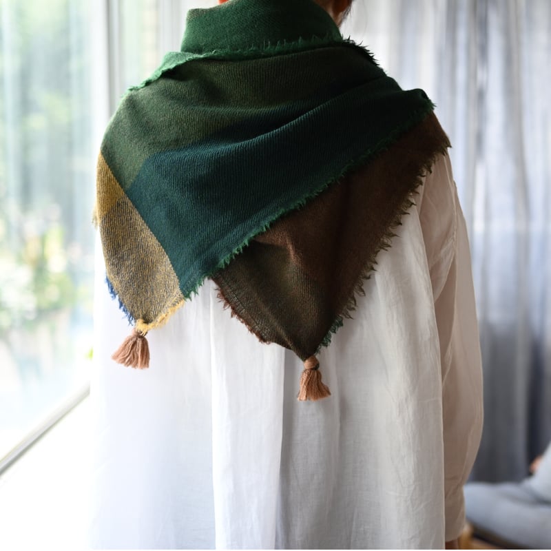 Wool Chambray Tassel Stole | COOVA ONLINE SHOP
