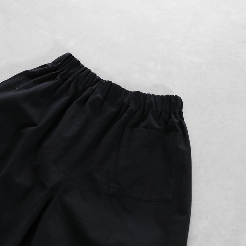 やわらかシーチングコットンスカートパンツ（ブラック）【ユニセックス