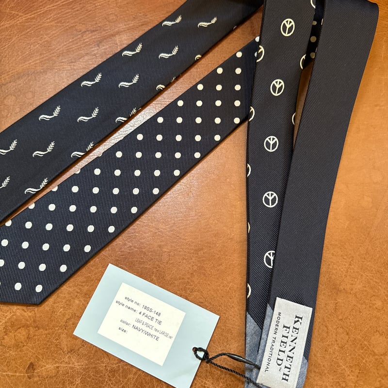 kenneth field 4Face tie LEAF&PEACE New LARGE ve