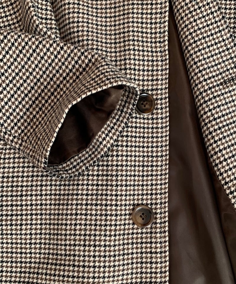 wool mix soutien collar plaid coat | F A S H I R U