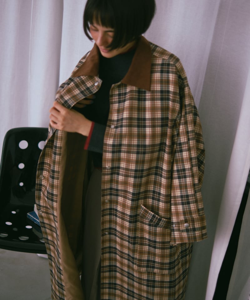 check soutien collar coat | F A S H I R U
