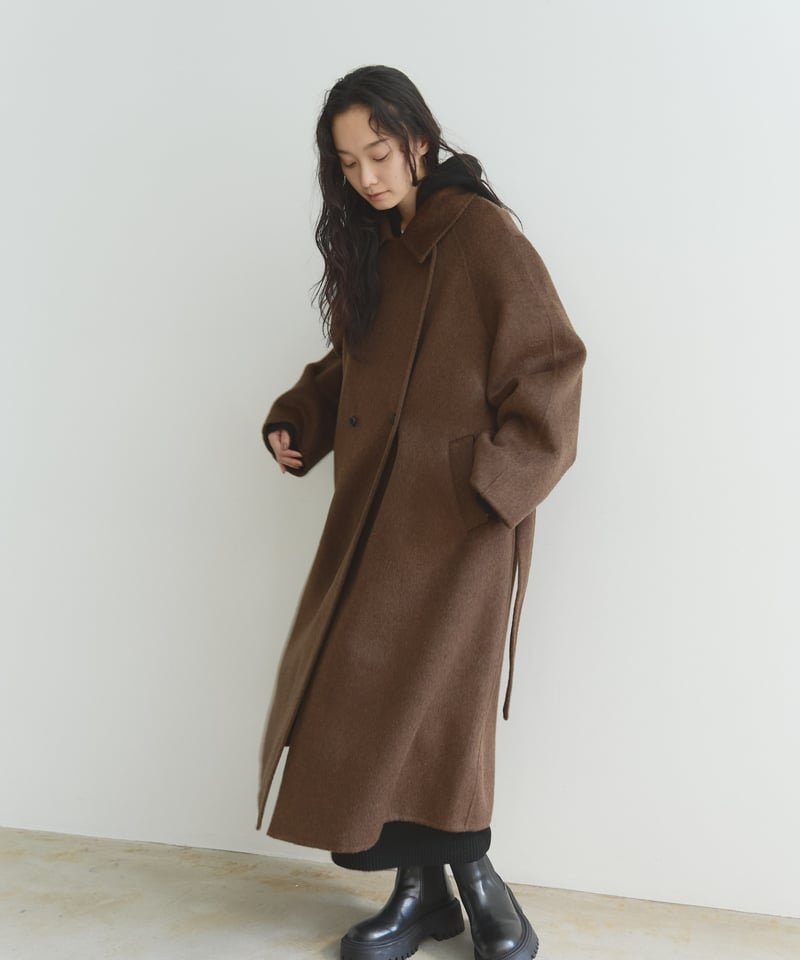 double face wool stand collar coat/2color | F A