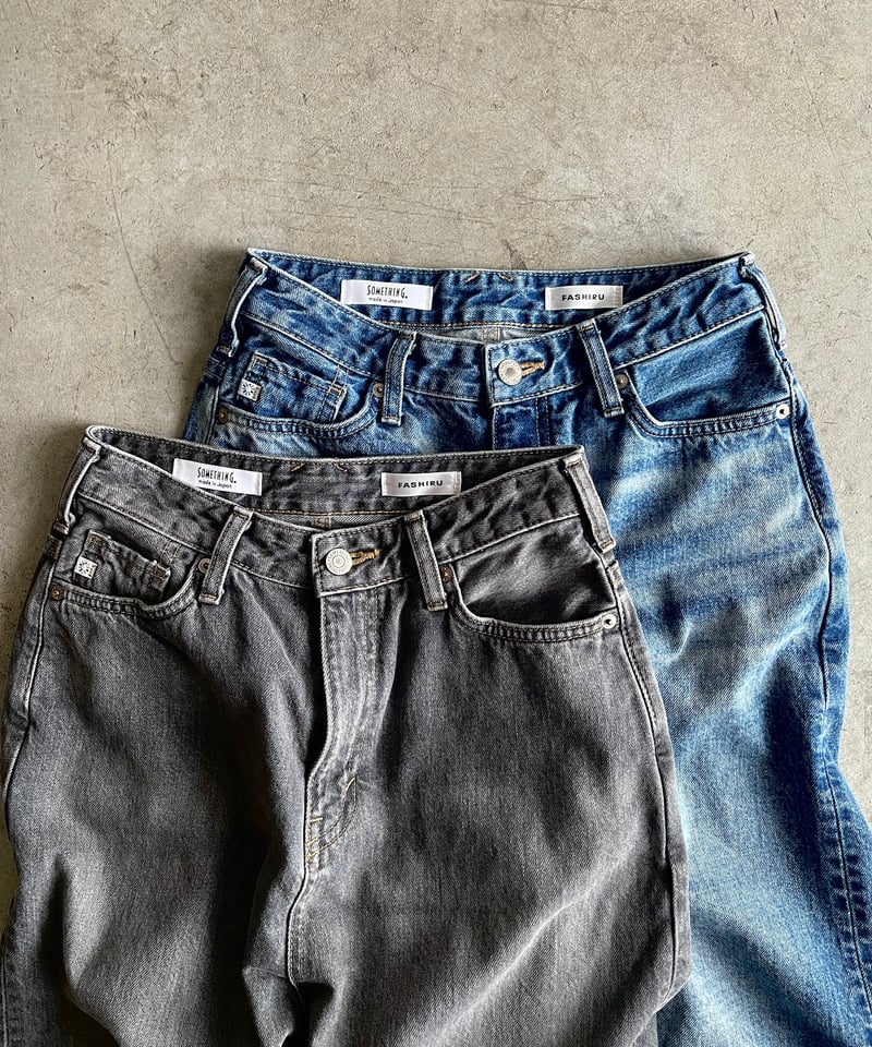 FASHIRU × SOMETHING］baggy fit Jeans(Japan made