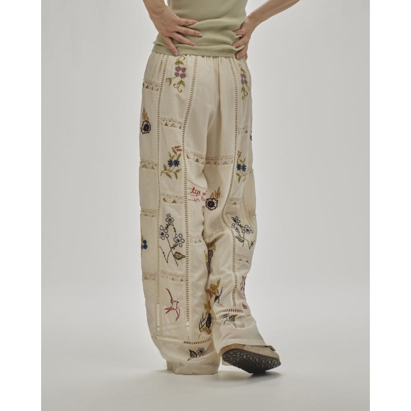 TODAYFUL】Embroidery Patchwork Trousers | selec