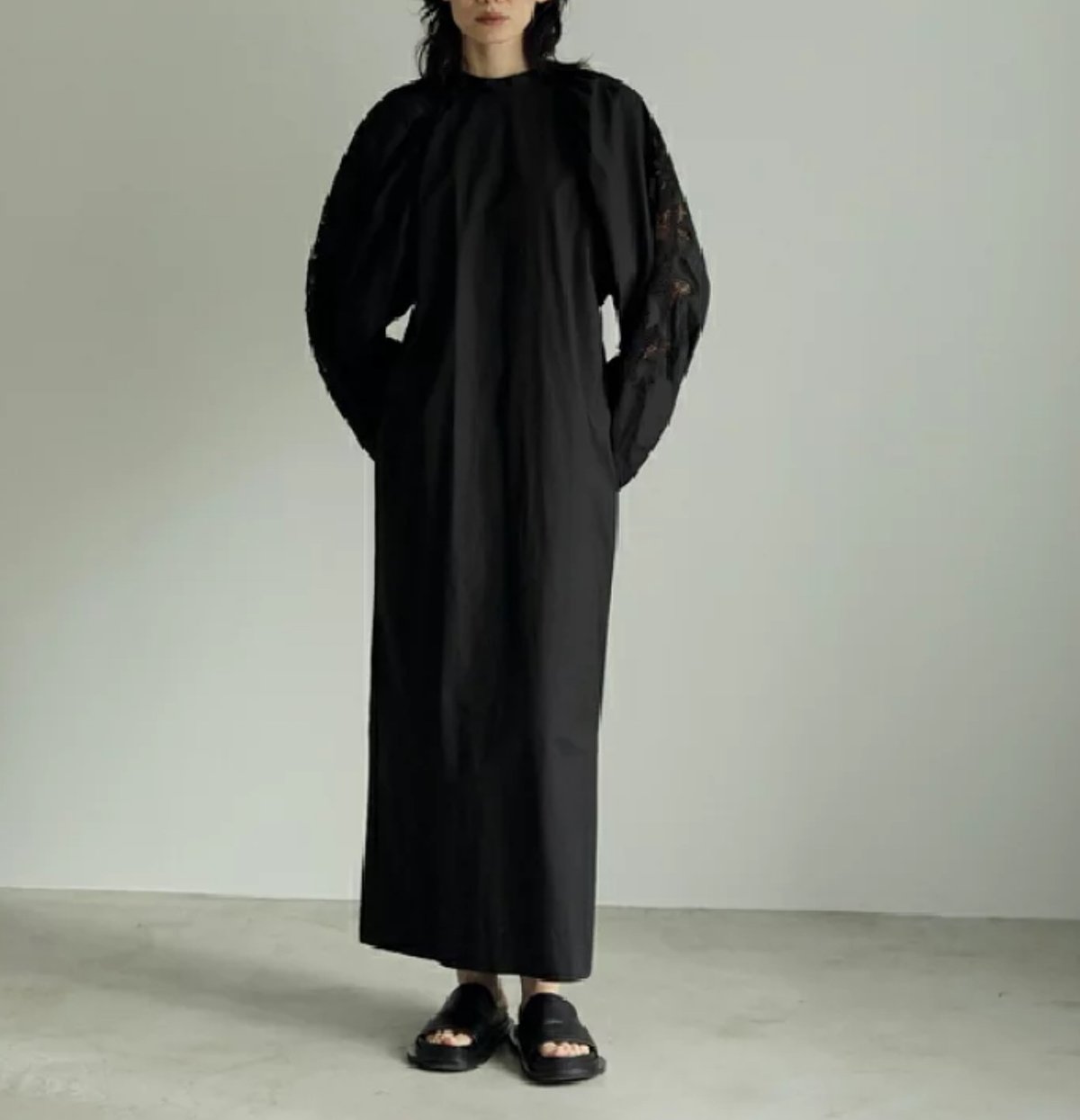 ànuke】Cutwork Embroidery Dress | selectshop ku
