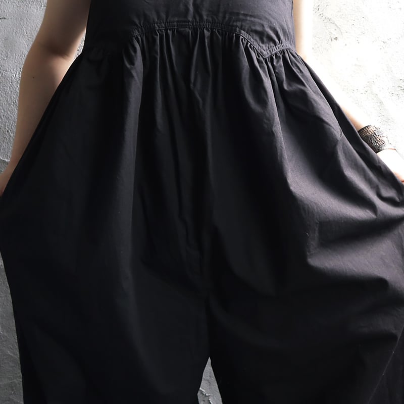 ànuke cotton gather combinaison (black) | nii-