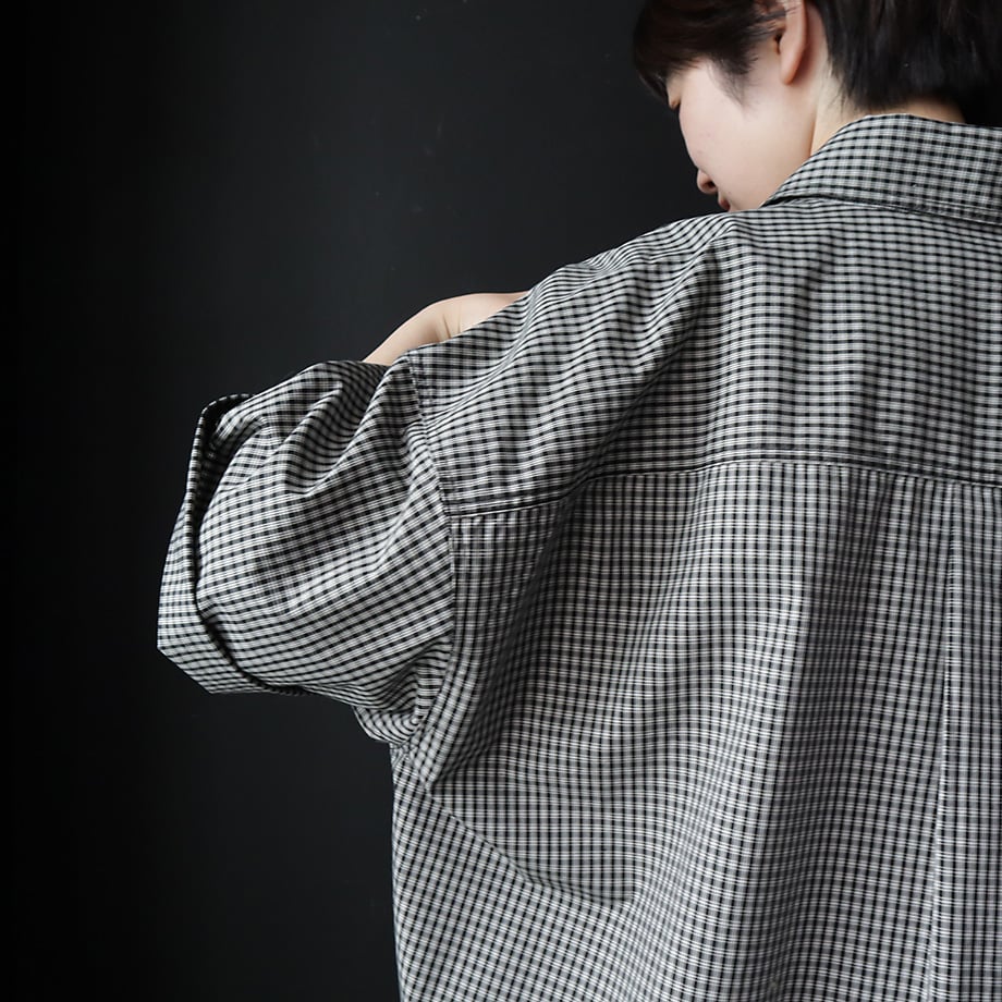 ànuke check over shirts (black) | nii-B | WEBSHOP