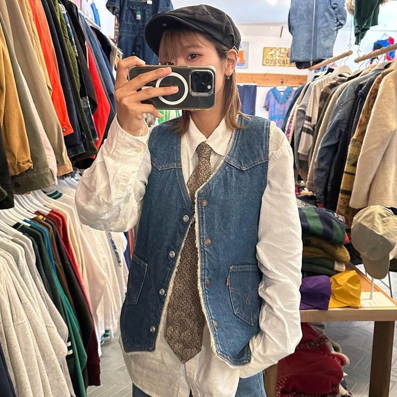 70s USA製 Levi's デニム内ボアベスト | CUSTOM FEVER