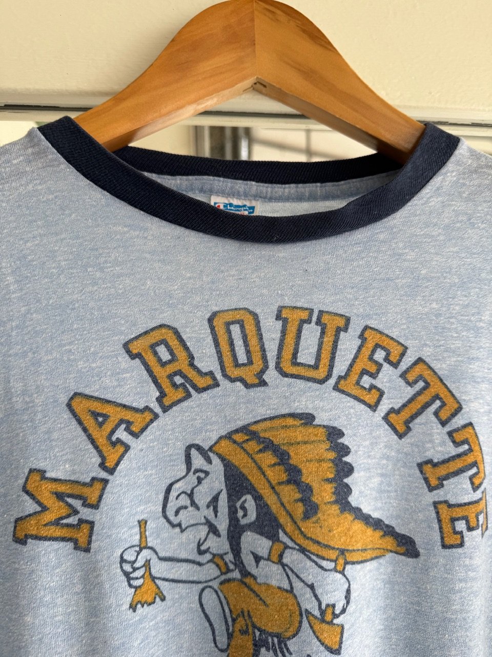70年代バータグチャンピオン リンガーカレッジTシャツ XL | CUSTOM FEVER