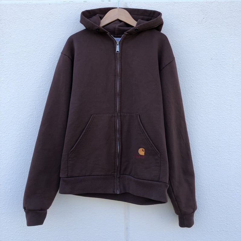 Carhartt ブラウン裏サーマルジップパーカー | CUSTOM FEVER