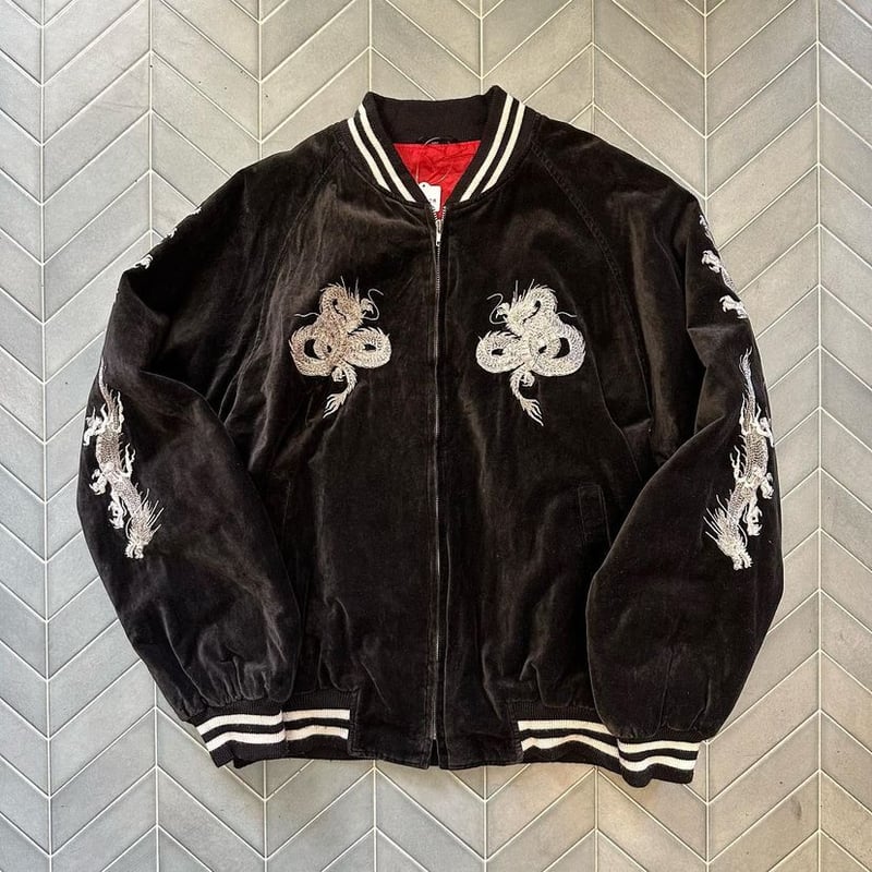 ブラックベロアスカジャン | CUSTOM FEVER