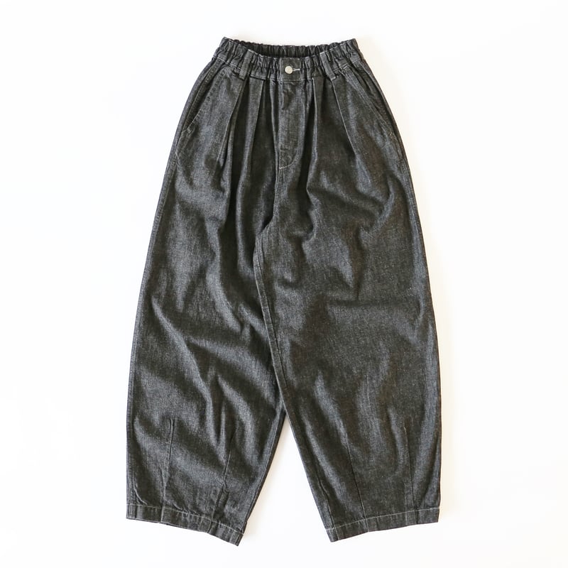 BLACK DENIM NARROW CIRCUS PANTS / BLACK ONE WAS