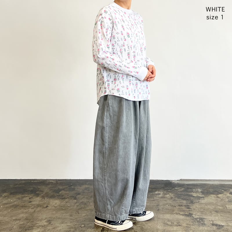JEMORGAN x HARVESTY】FLOWER WAFFLE BIG PULLOVER