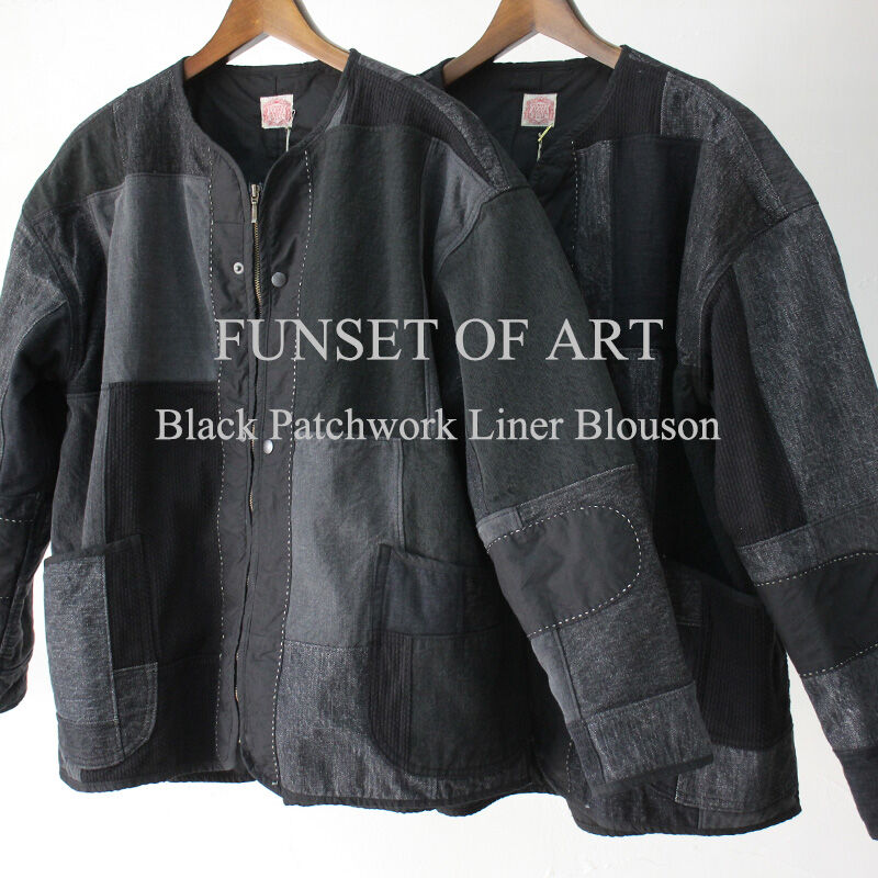 FUNSET OF ART ファンセットオブアート ブラックパッチワークライナー
