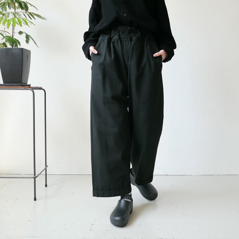 FIRMUM｜フィルマム｜強撚コットンサージパンツ｜RB_FR0603PF｜BLACK