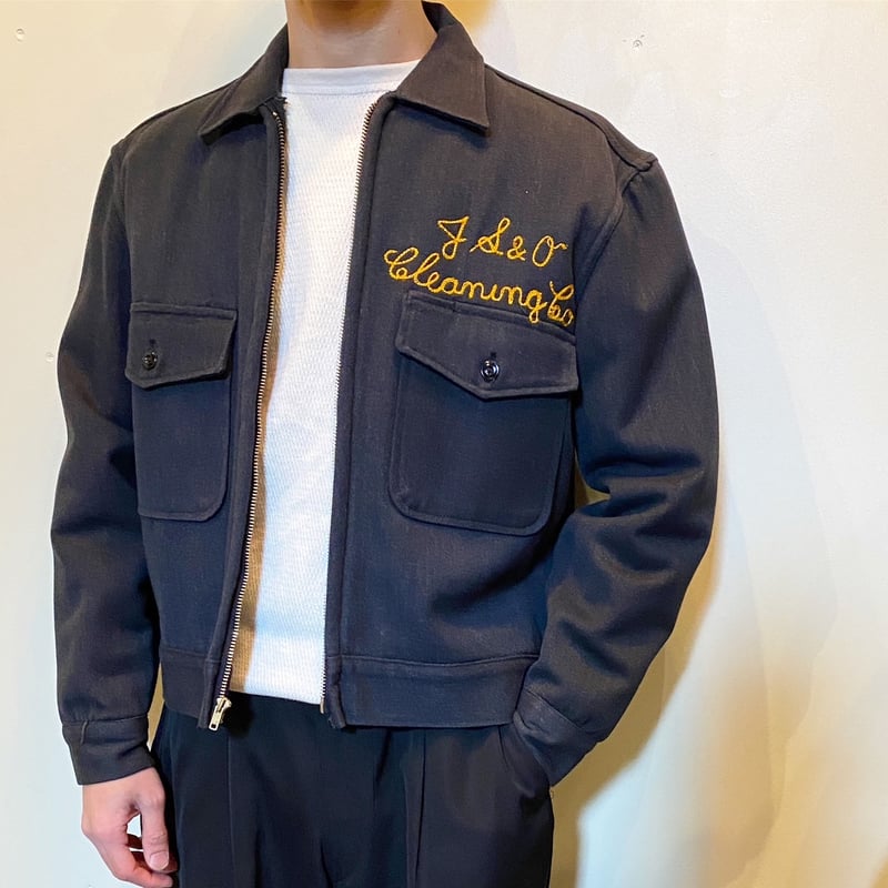 1950's〜 Unknown Black Whipcord Work Jacket | Un