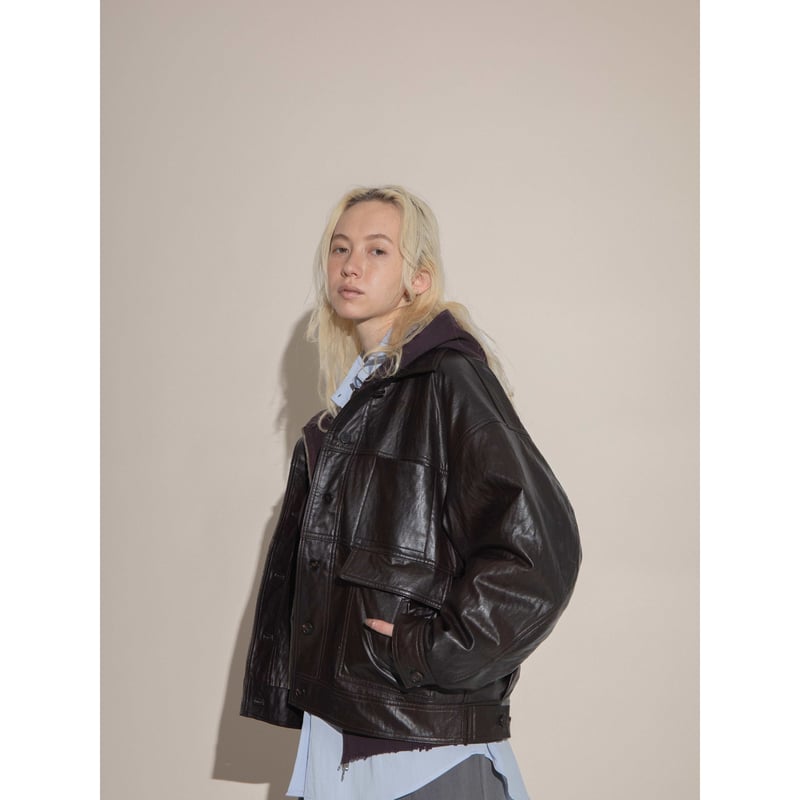 AUTHENTIC series - old like eco leather jacke