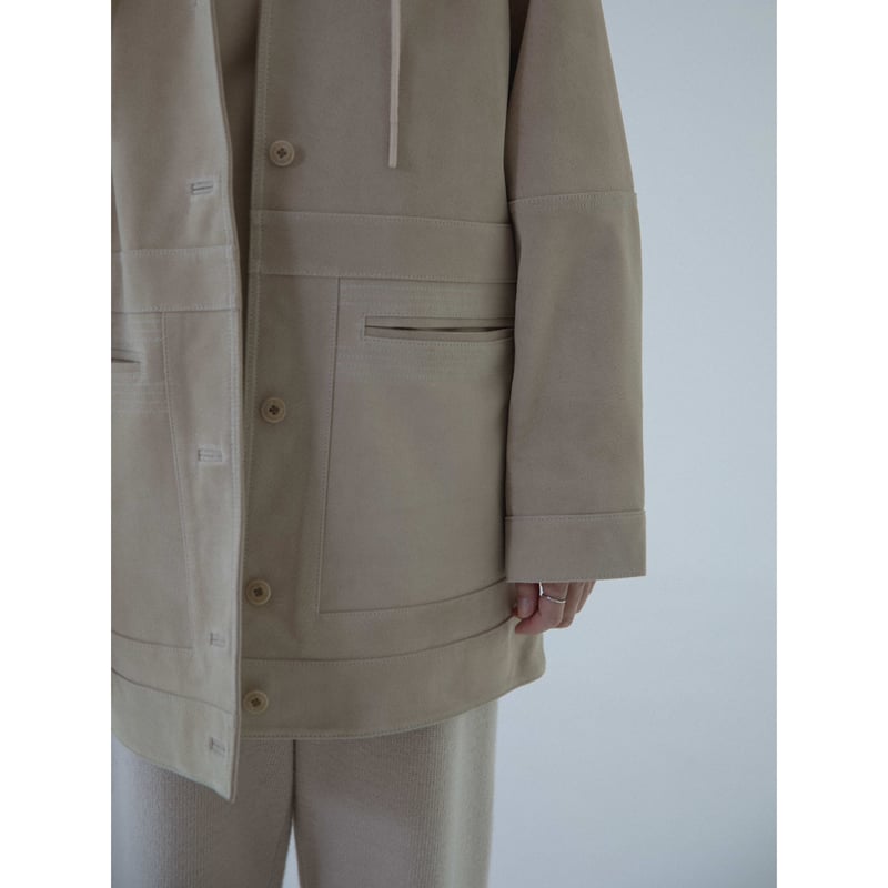 AUTHENTIC series - real suède rich jacket/écr