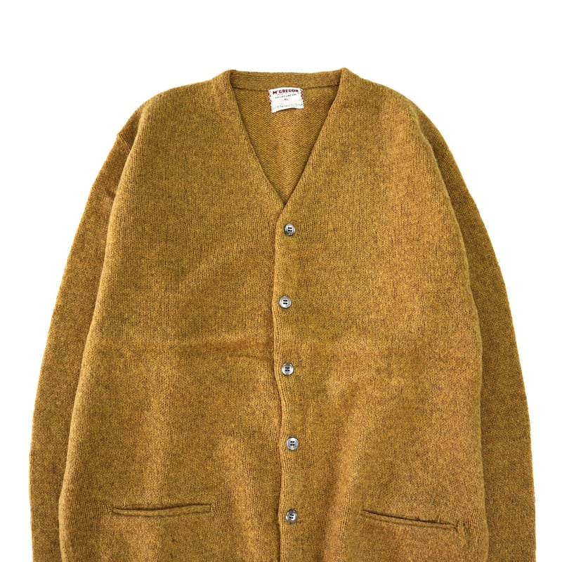 60's～70's McGREGOR Mohair Cardigan Mustard XLサイ