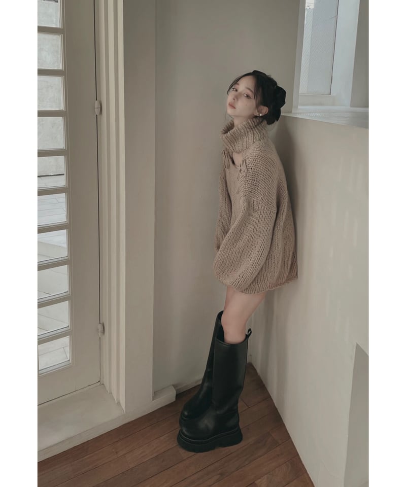 ハンドニッティングリボントップ / Hand Knitting Ribbon Top | FI