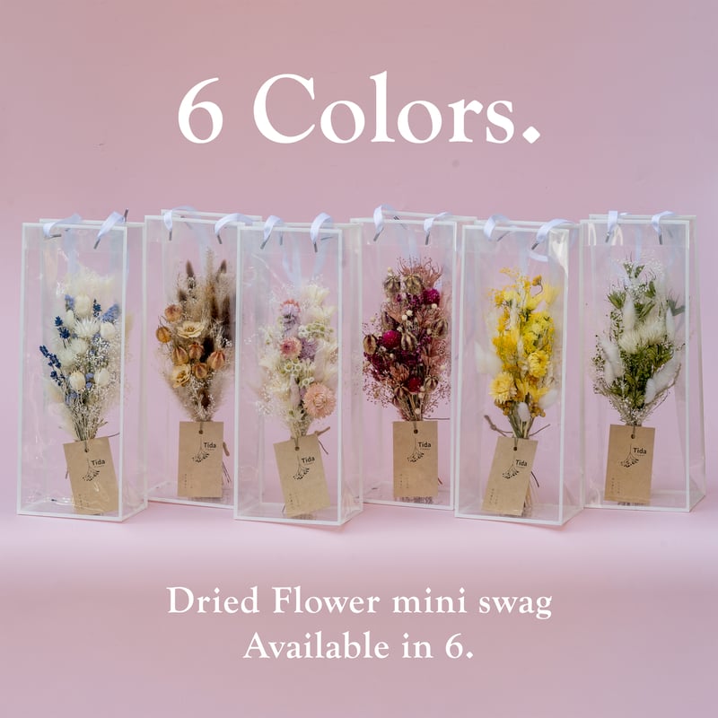 Tida Flowerの、ドライフラワーミニスワッグ | ドライフラワーと