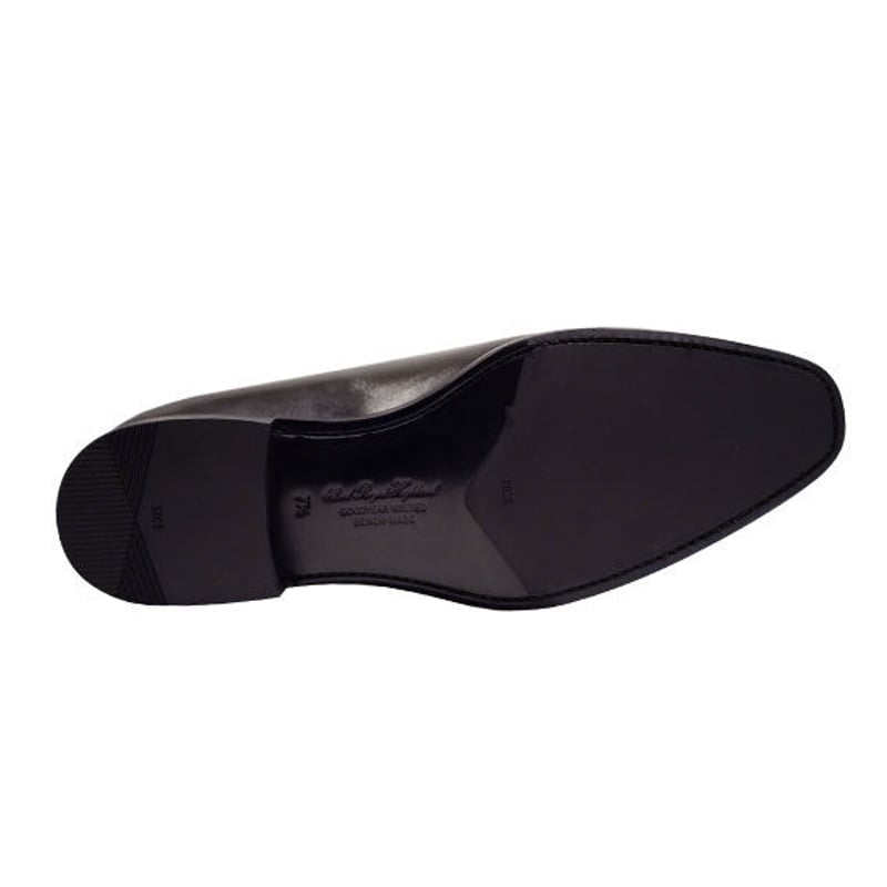 フランス アノネイ社製ボックスカーフ｜Reverso cap toe oxford black