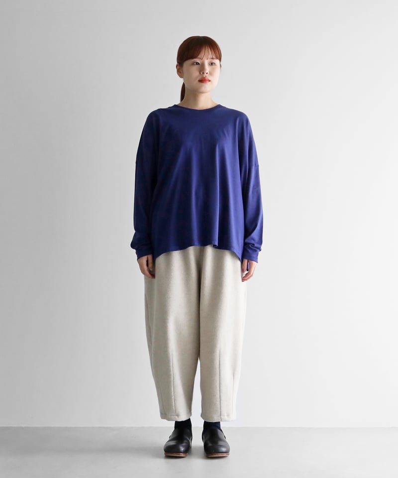 HUIS×尾州”縮絨ウールフランネルバルーンパンツ（グレージュ）【ユニ