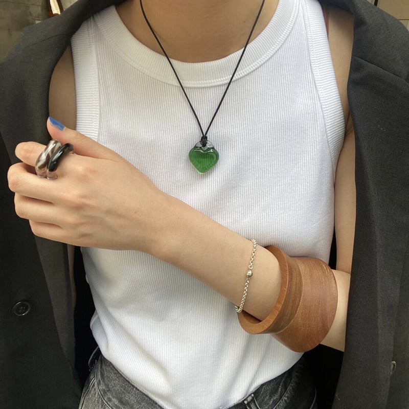 dent wood bangle / brown | yurikaakutsu