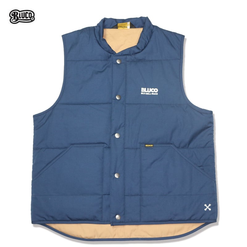 BLUCO(ブルコ) OL-059-021 QUILTING-VEST 3色(ブラック・ネイビ