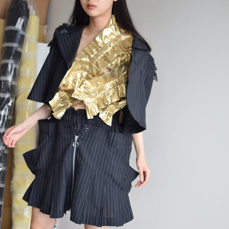 HOUGA 】kiki frill vest (ベスト) | 木宮商店 -蔵前-