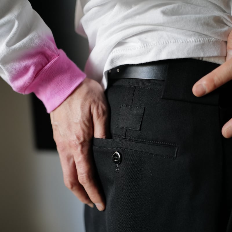 anytee classics] Officer Pants_Black Gabardine