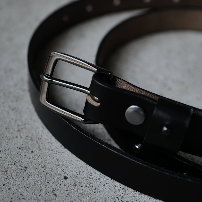 anytee classics] Narrow Long Belt_Black Black