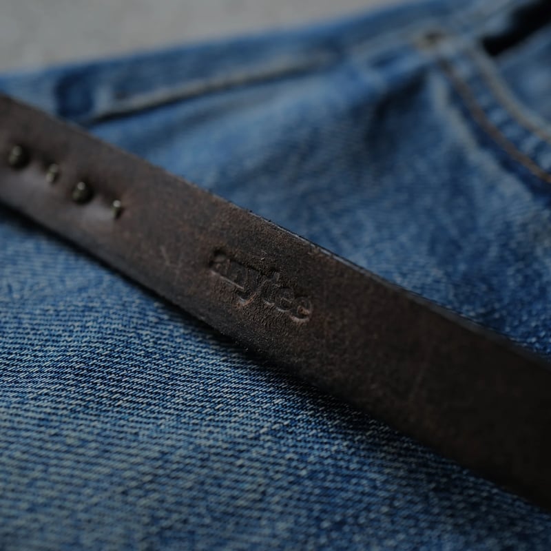 anytee classics] Narrow Long Belt_Black Black