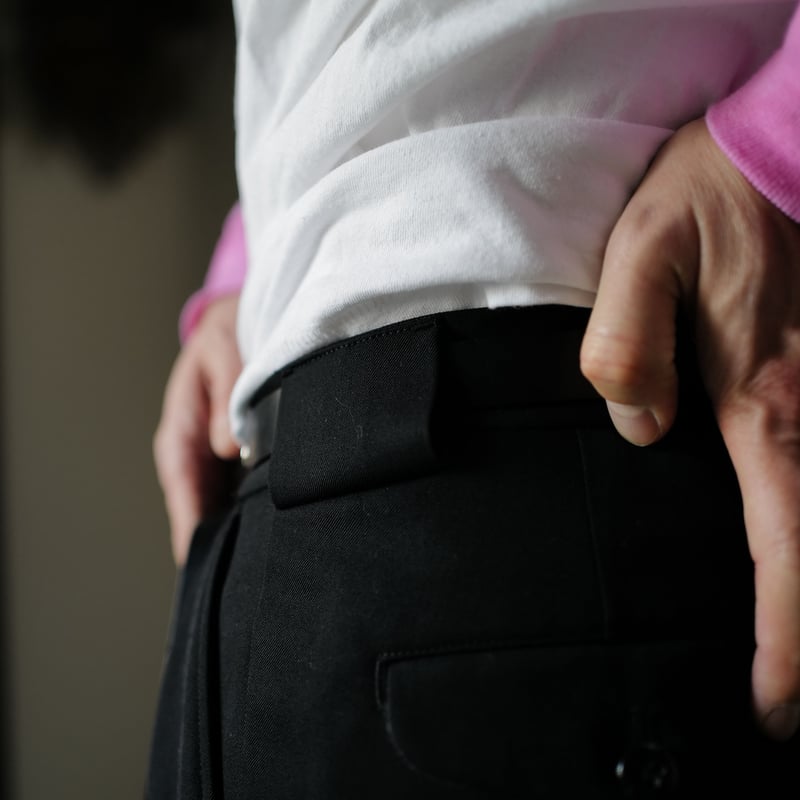anytee classics] Officer Pants_Black Gabardine