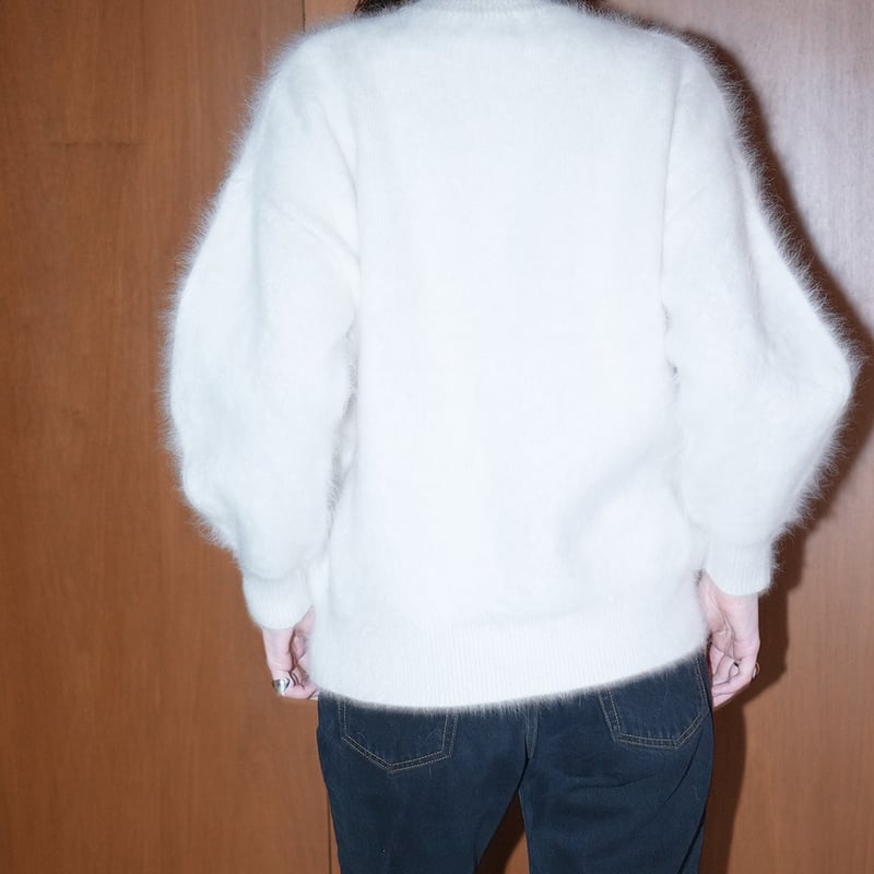 CLANE | BULKY SLEEVE ANGORA KNIT TOPS | ABIENTO