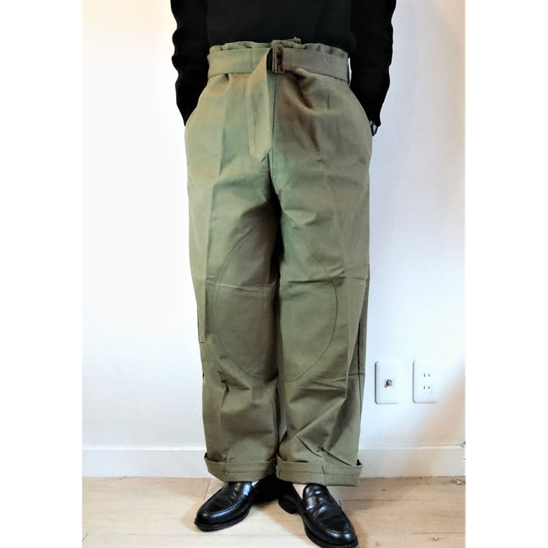 French Army M-38 Motorcycle Pants Wood Button