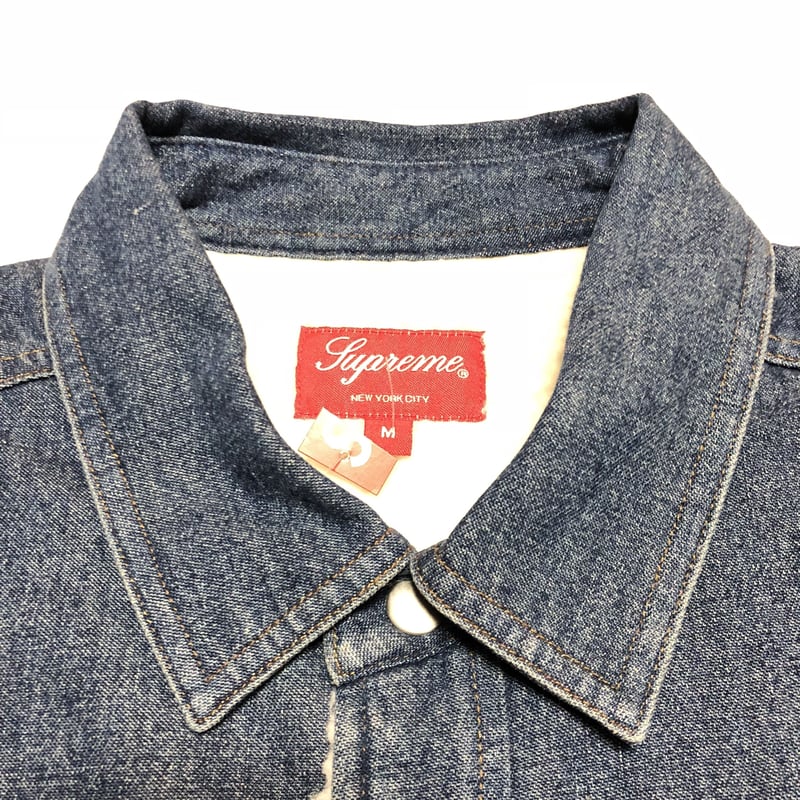Supreme Sherpa Lined Denim Shirt Blue M 18AW 【新