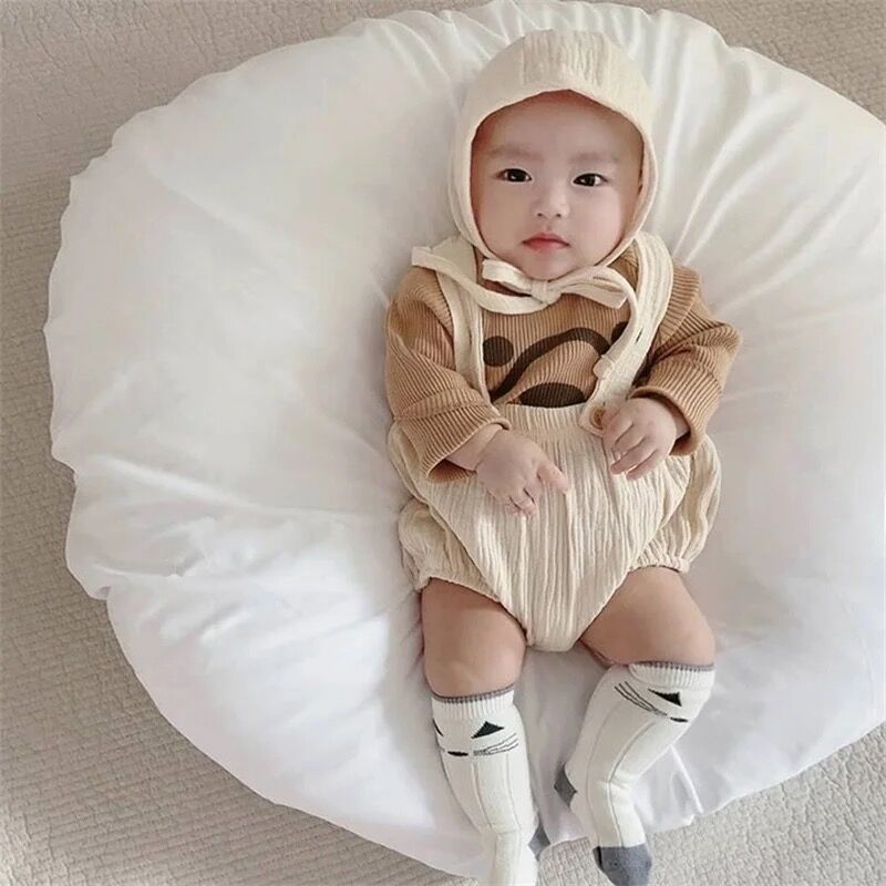 コットンリネンサスペンダー付きパンツ(3116) | こどもふく🧸mocokids
