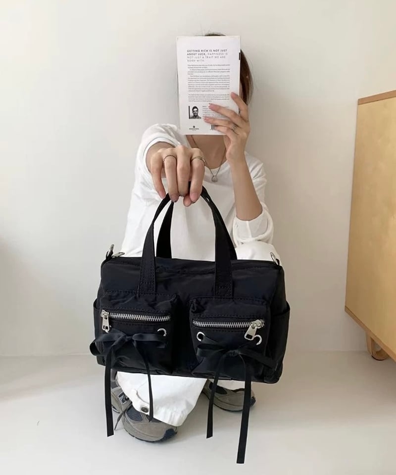 予約販売】リボンマルチポケットナイロンバッグ | KISHIKA