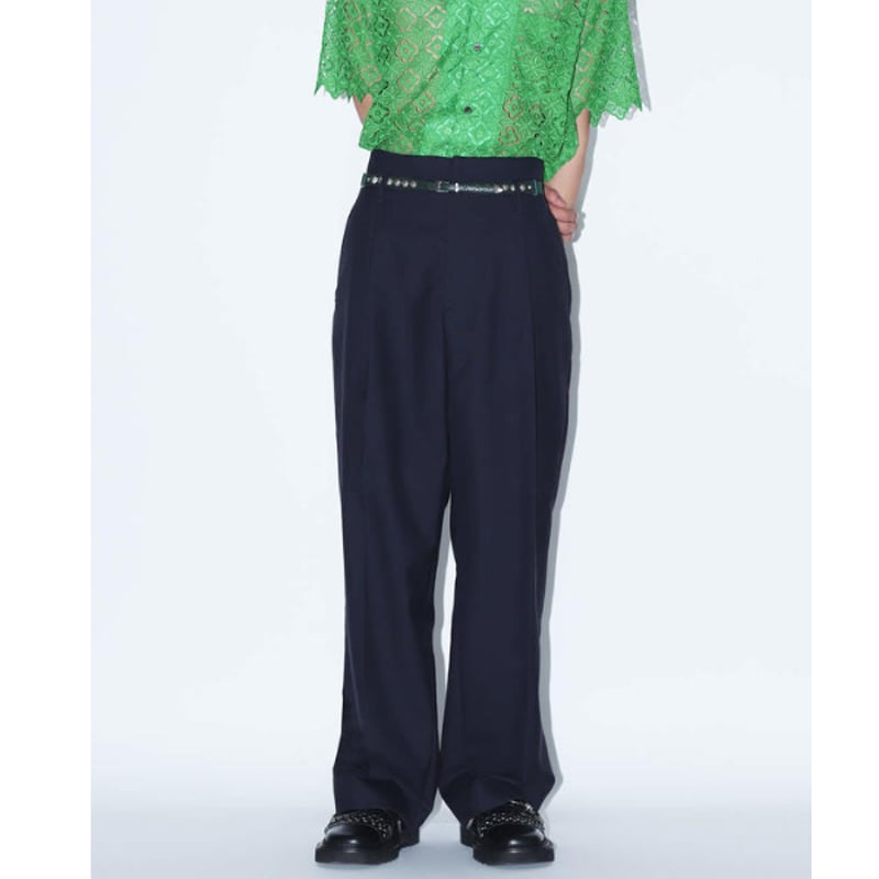 TOGA virilis / SUITING WOOL PANTS | glitter ON