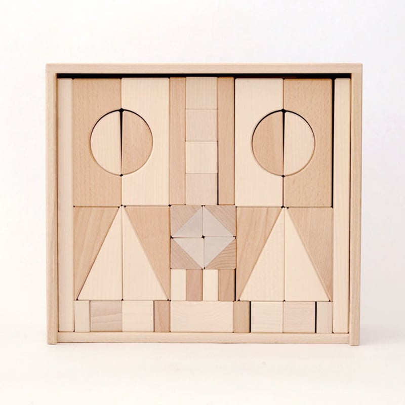 取寄せ品※〈2才-〉アルビスブラン積木(大) (89ピース/木箱入り/三段