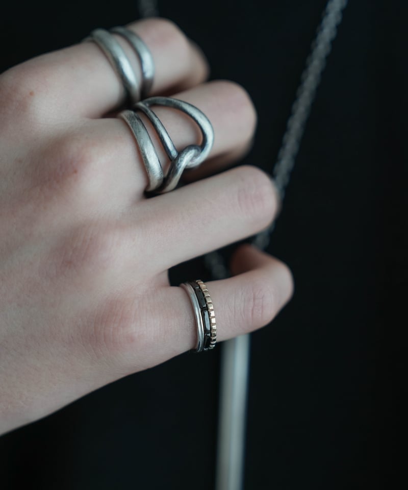 LAYER PINKY RING Silver950 × K10 [3連] | CTHY