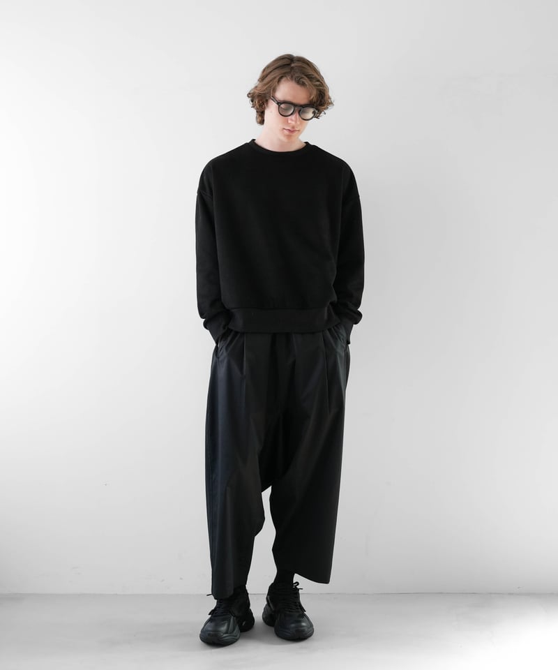 WIDE SAROUEL UNCLE PANTS by COATING Supima Cott
