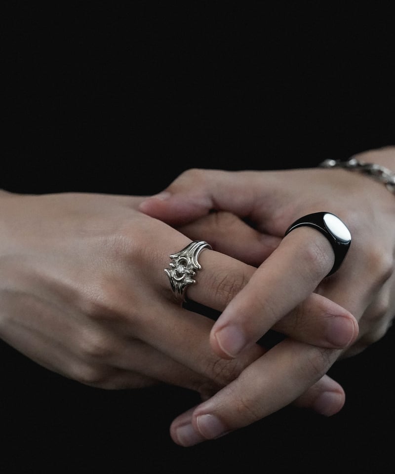 LUXURY MATERIAL ALL STONE RING by BLACK AGATE |