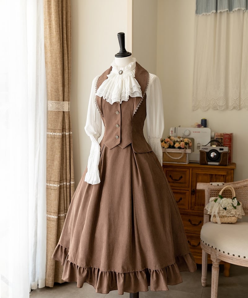 Forest Wardrobe 薄霧森林 コルセットスカート、ベスト、ブラウス