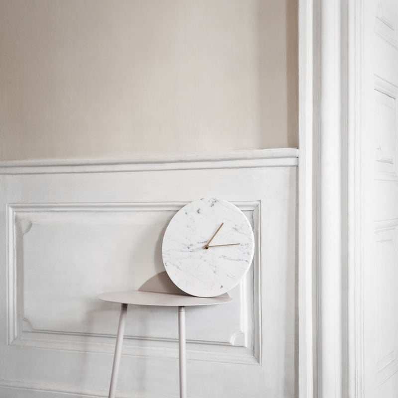 メニュー◇Menu◇Marble wall clock◇大理石の壁掛け時計、ホワイト